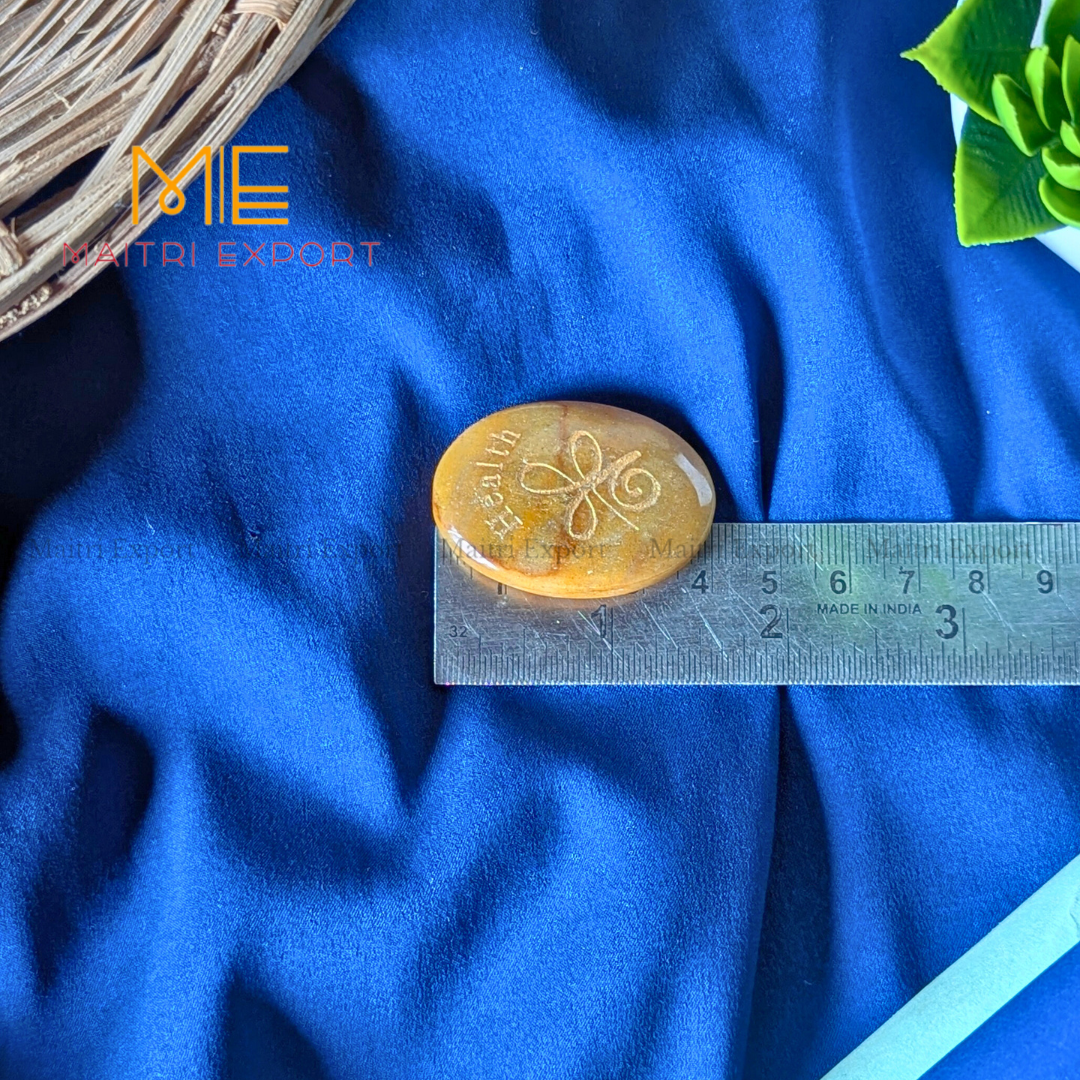 Yellow Aventurine Health Zibu Coin-Maitri Export | Crystals Store