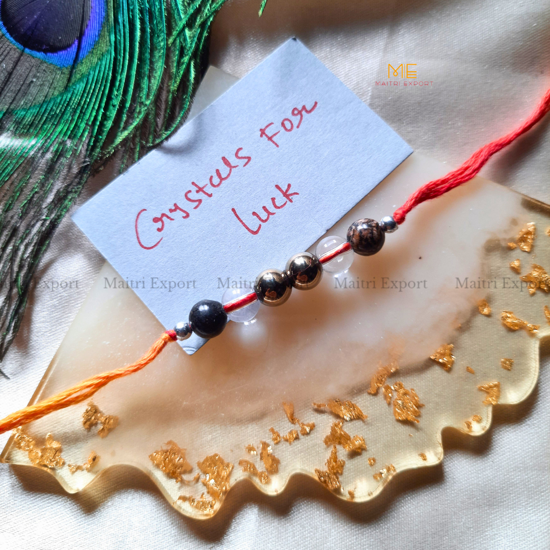 Natural crystal stone purposed rakhi-Maitri Export | Crystals Store