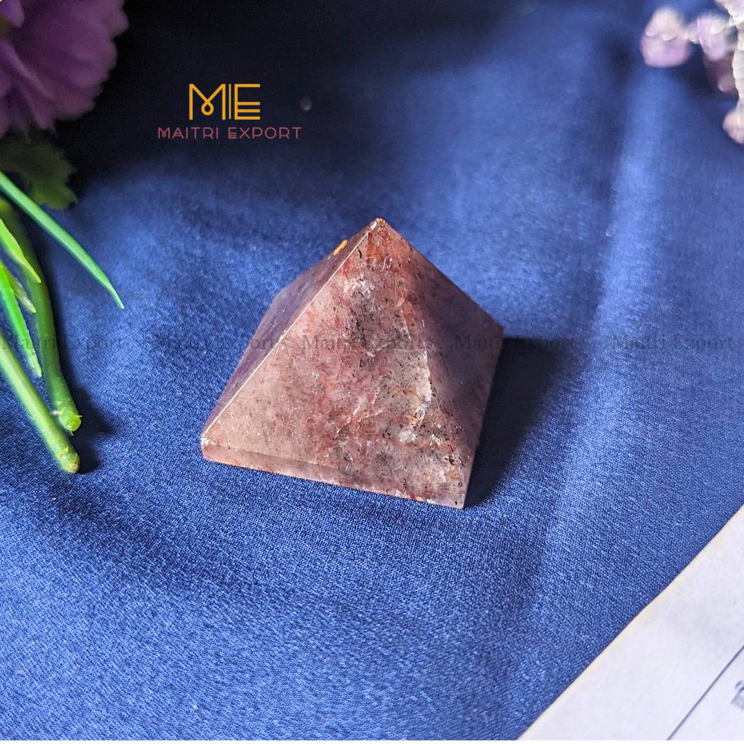 Natural different crystal stone pyramid ( Size: 1 inch )-Chocolate-Maitri Export | Crystals Store