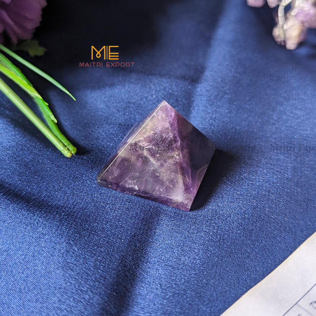 Natural different crystal stone pyramid ( Size: 1 inch )-Amethyst-Maitri Export | Crystals Store