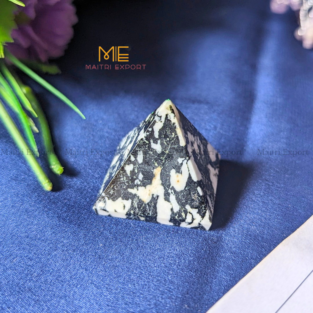 Natural different crystal stone pyramid ( Size: 1 inch )-Zebra Jasper-Maitri Export | Crystals Store