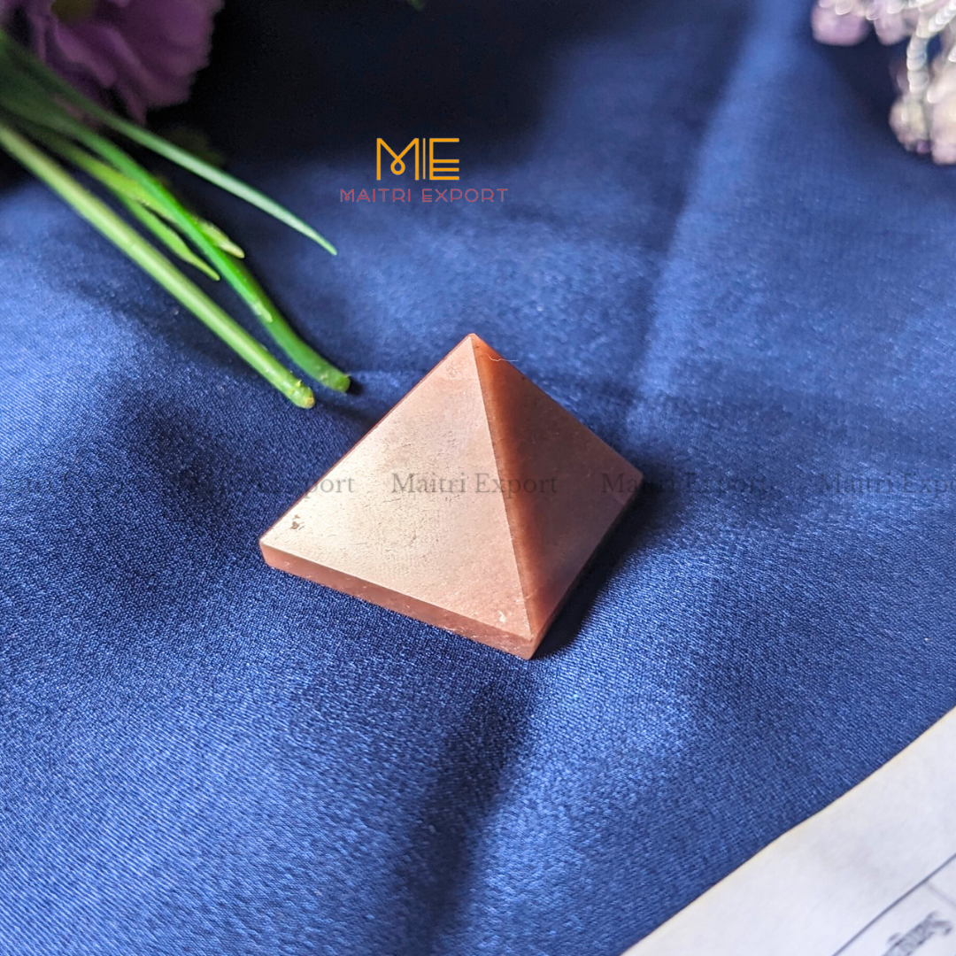 Natural different crystal stone pyramid ( Size: 1 inch )-Pink Aventurine-Maitri Export | Crystals Store