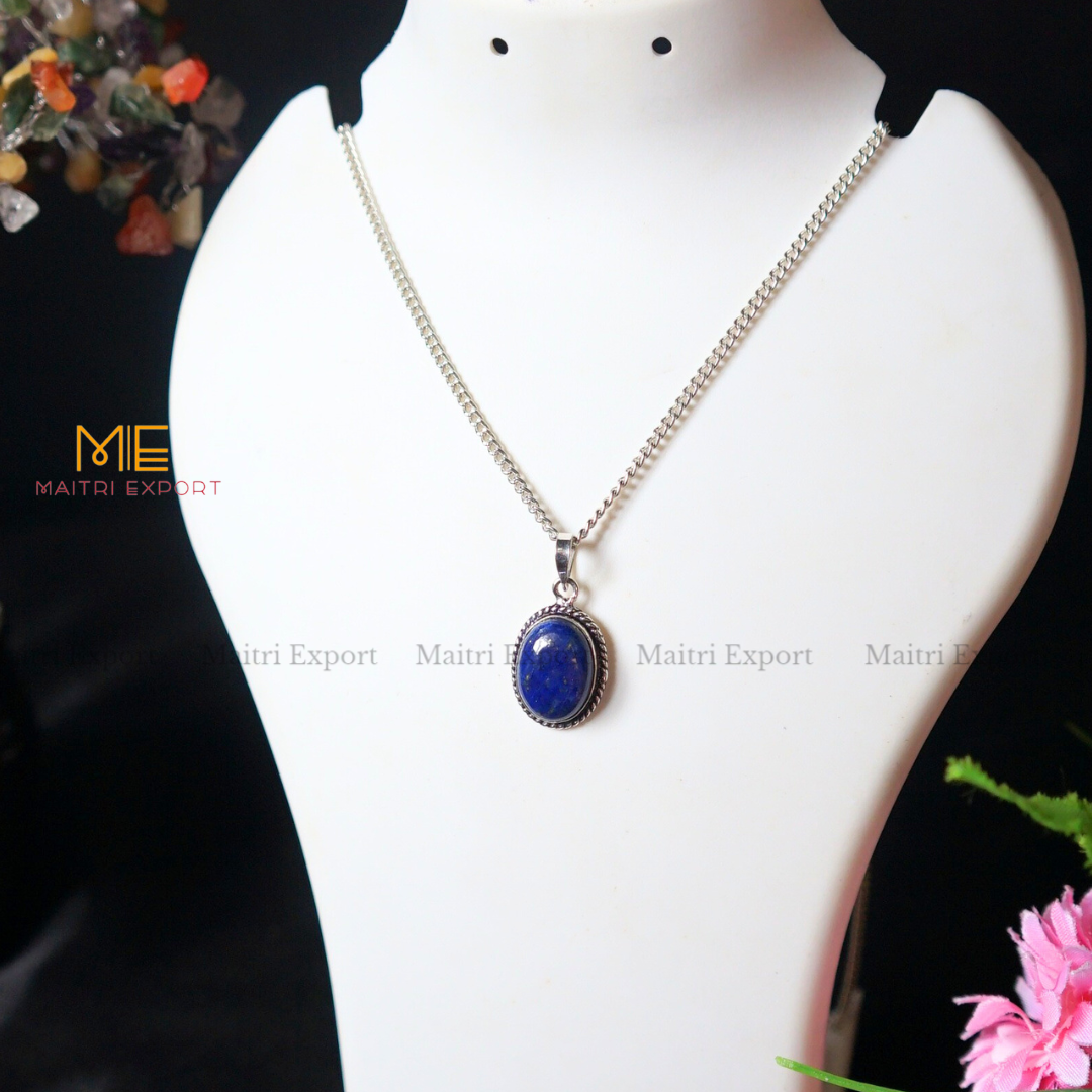 Natural Healing Crystal Gem Quality Oval Shaped Pendant-Maitri Export | Crystals Store