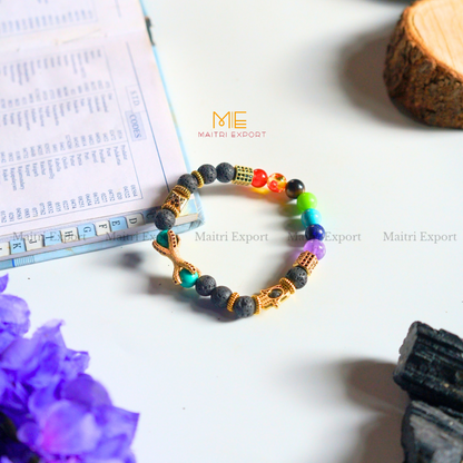 7 chakra with charms bracelet-Maitri Export | Crystals Store