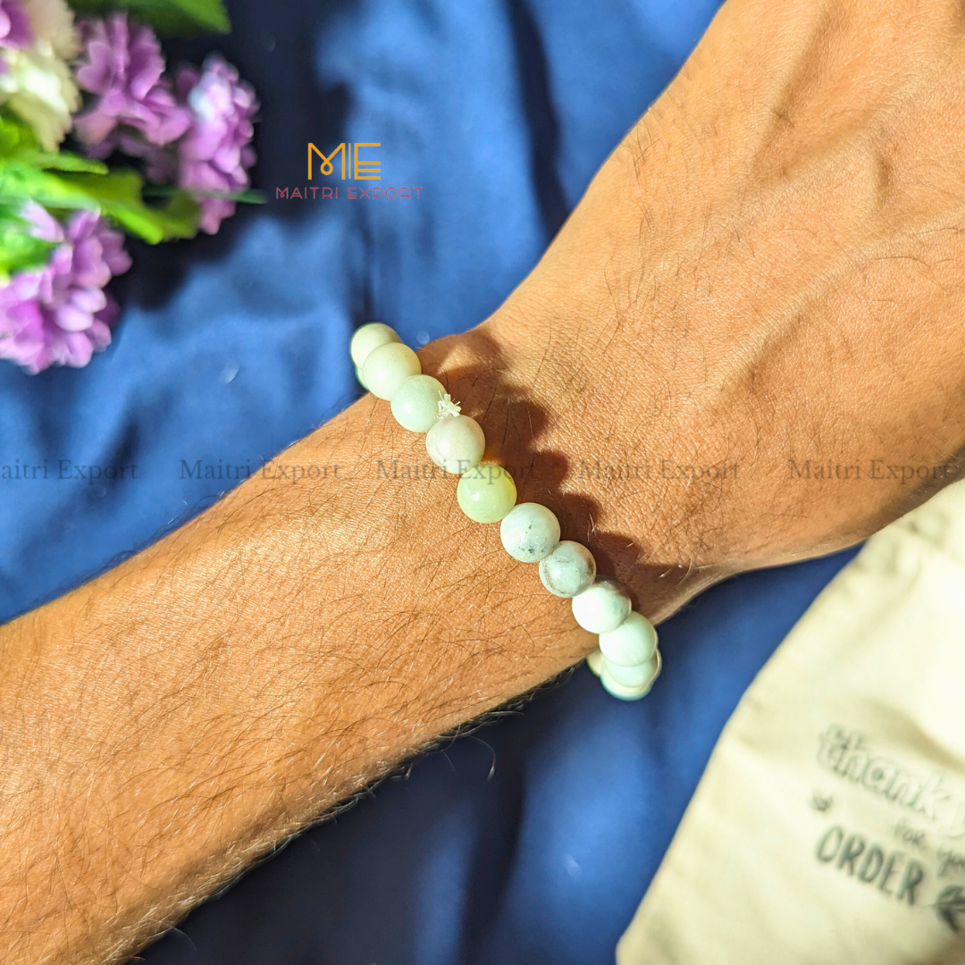 Amazonite 8mm Natural Crystal Healing Bracelet-Maitri Export | Crystals Store