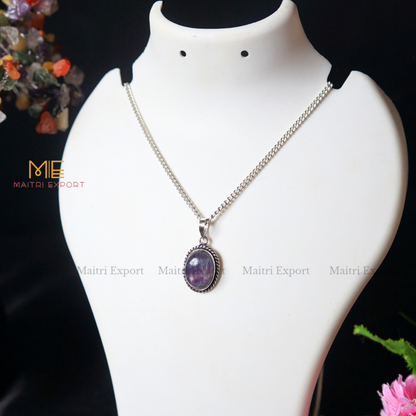 Natural Healing Crystal Gem Quality Oval Shaped Pendant-Maitri Export | Crystals Store