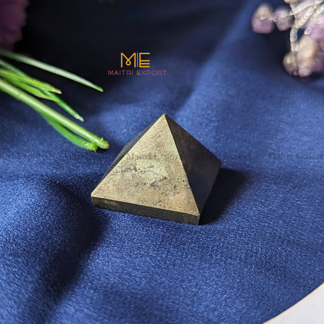 Natural different crystal stone pyramid ( Size: 1 inch )-Pyrite-Maitri Export | Crystals Store