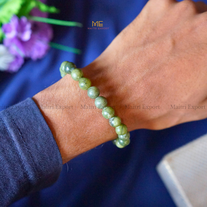 Chrysoprase 8mm Natural Crystal Healing Bracelet-Maitri Export | Crystals Store