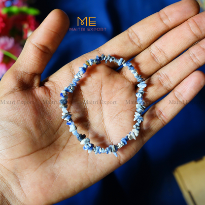 Crystal chips stretchable bracelet-Sodalite-Maitri Export | Crystals Store