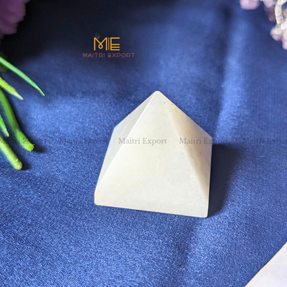 Natural different crystal stone pyramid ( Size: 1 inch )-White Jade-Maitri Export | Crystals Store