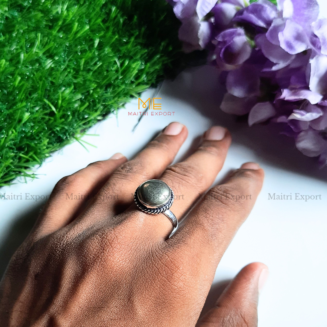 Round Gemstone crystal Adjustable rings-Maitri Export | Crystals Store