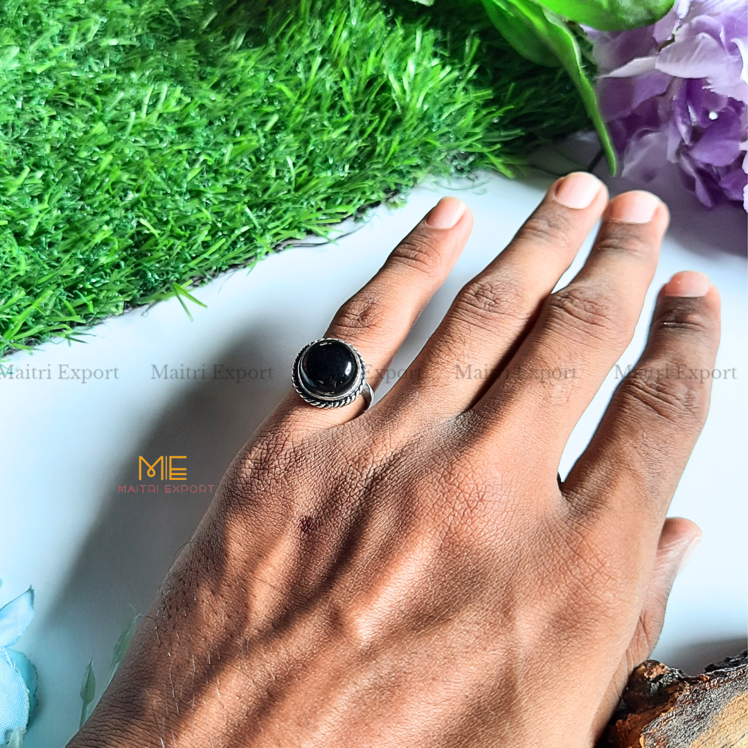 Round Gemstone crystal Adjustable rings-Maitri Export | Crystals Store