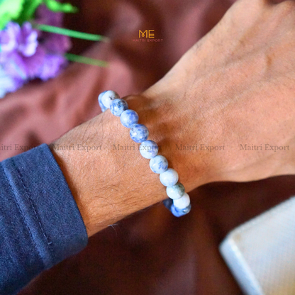 Sodalite Natural Crystal Healing Bracelet-Maitri Export | Crystals Store