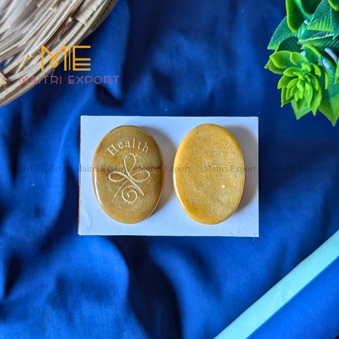 Yellow Aventurine Health Zibu Coin-Maitri Export | Crystals Store