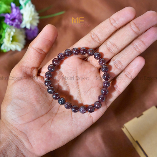 Garnet Natural Crystal Healing Bracelet-8mm-Maitri Export | Crystals Store