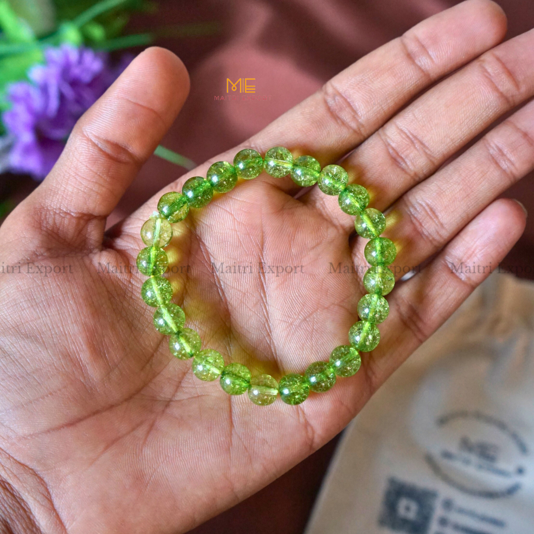 Peridot 8mm Crystal Healing Bracelet-Maitri Export | Crystals Store