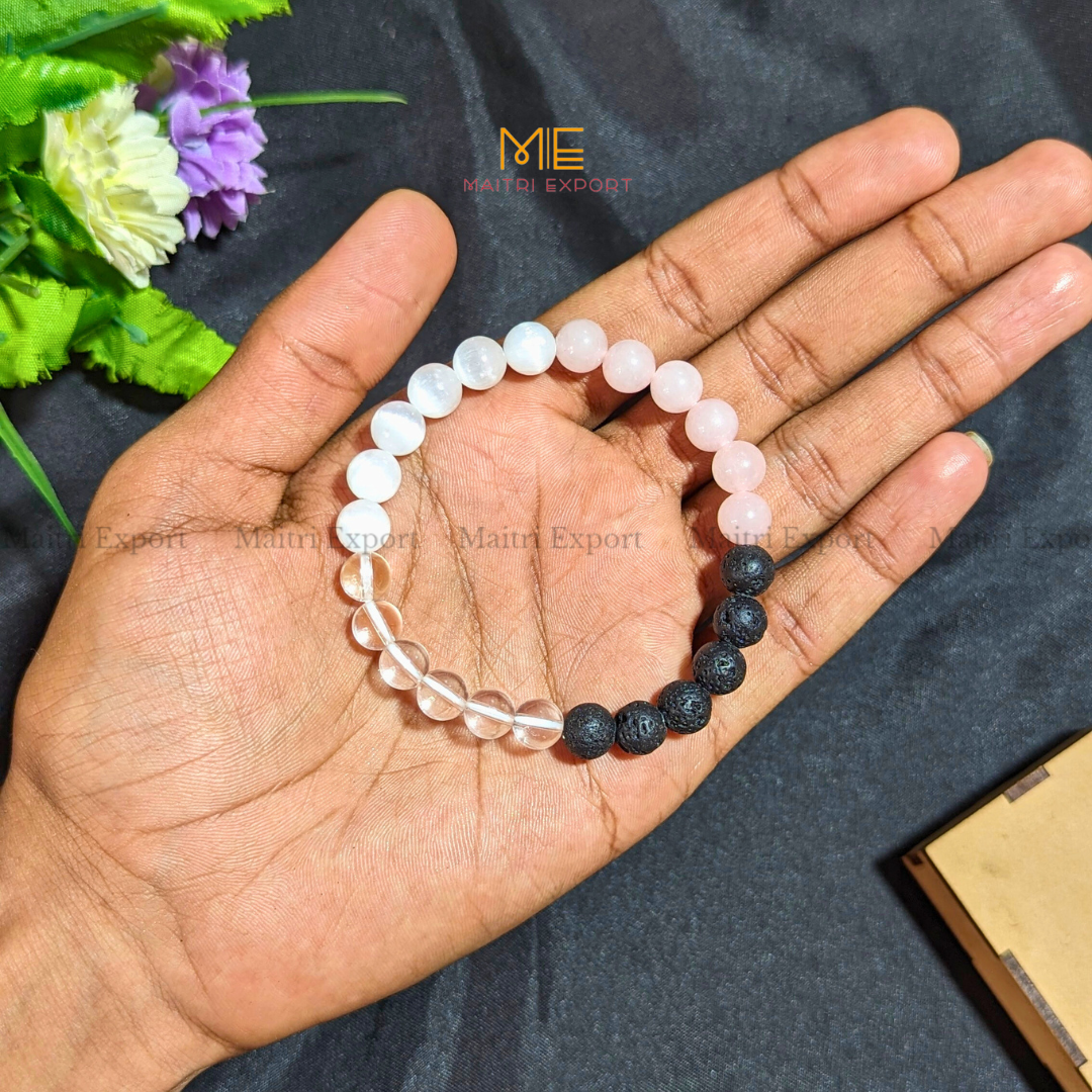 Feel Calm and Release Stress Purpose / Intention Crystal healing Bracelet-Maitri Export | Crystals Store