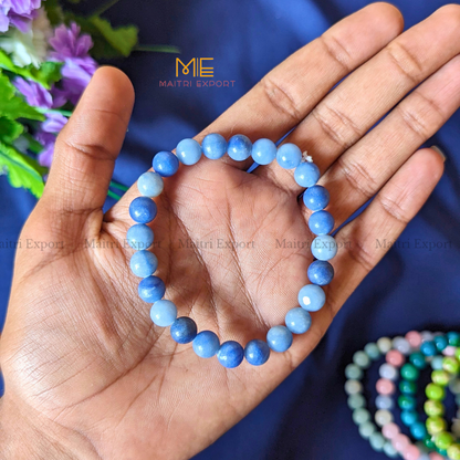 Blue Aventurine 8mm Natural Crystal Healing Bracelet-Maitri Export | Crystals Store