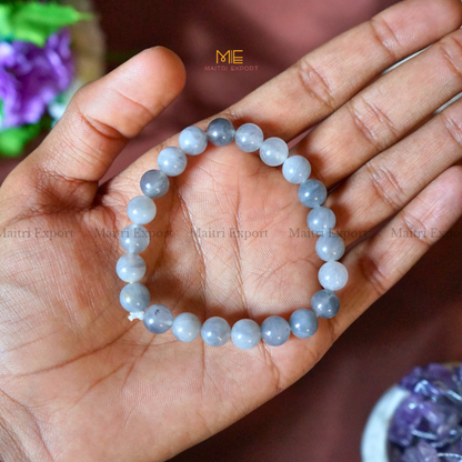 Cloudy Quartz 8mm Crystal Healing Bracelet-Maitri Export | Crystals Store