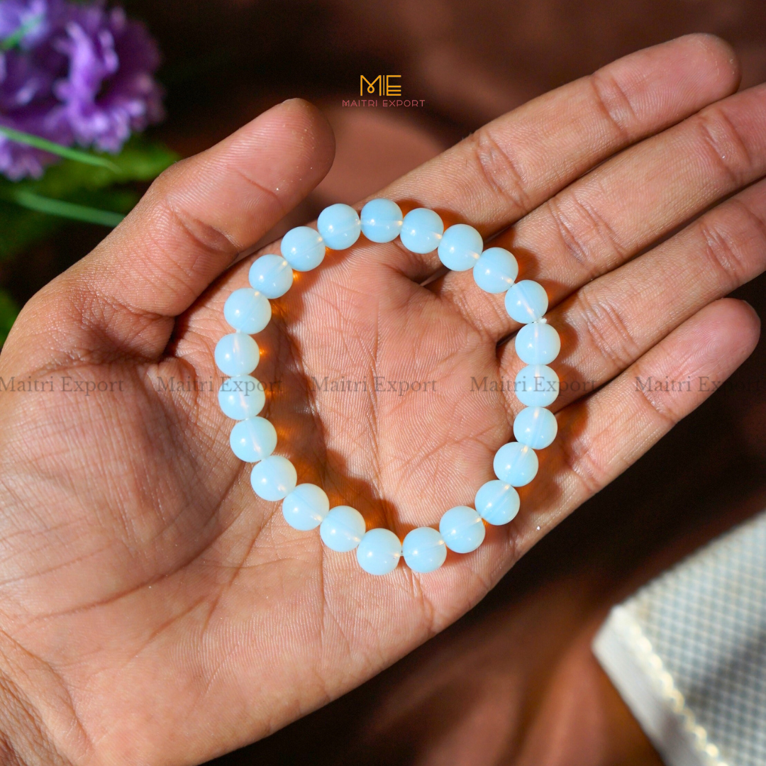 Opalite Crystal Healing Bracelet-8mm-Maitri Export | Crystals Store