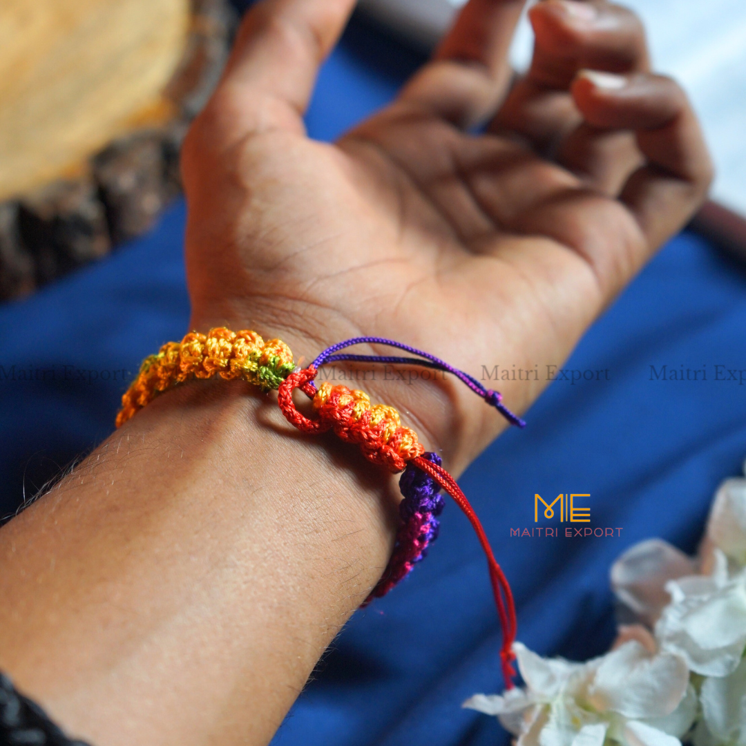 Natural gomtichakra knot beaded bracelet-Maitri Export | Crystals Store