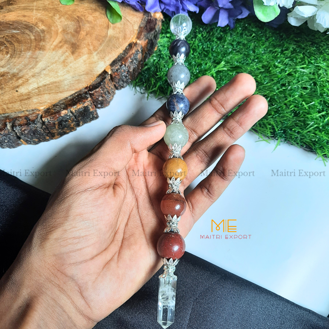 Natural 7 chakra stones stick Wand-Maitri Export | Crystals Store