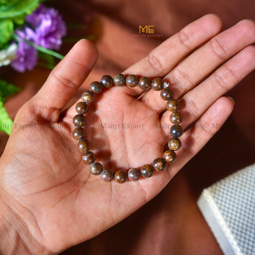 Bronzite 8mm Natural Crystal Healing Bracelet-Maitri Export | Crystals Store