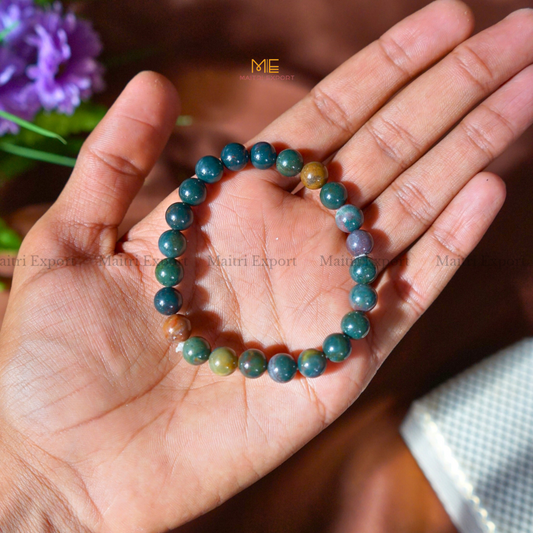 Bloodstone 8mm Natural Crystal Healing Bracelet-Maitri Export | Crystals Store