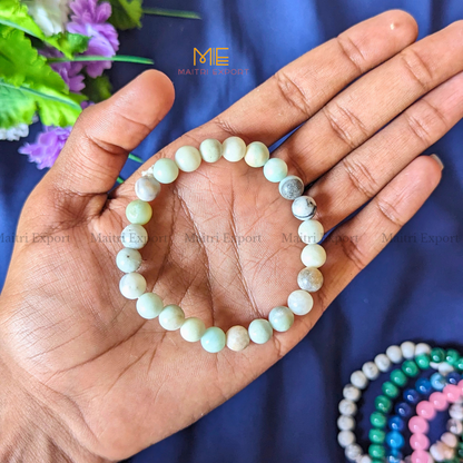 Amazonite 8mm Natural Crystal Healing Bracelet-Maitri Export | Crystals Store