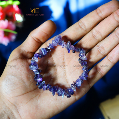 Crystal chips stretchable bracelet-Amethyst-Maitri Export | Crystals Store