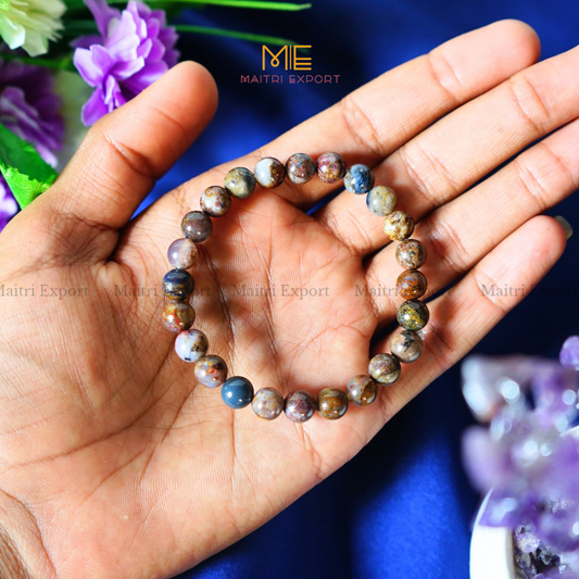 Pietersite 8mm Natural Crystal Healing Bracelet-Maitri Export | Crystals Store