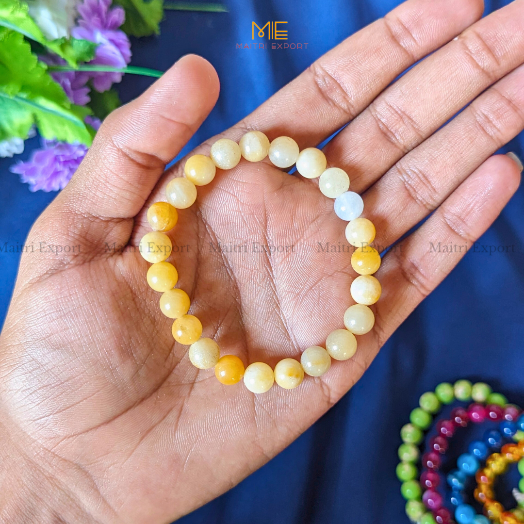 Yellow Aventurine 8mm Natural Crystal Healing Bracelet-Maitri Export | Crystals Store