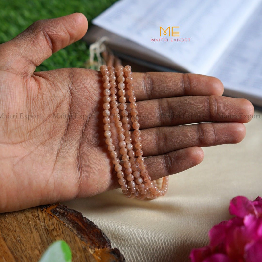 4mm loose crystal beads strands / line / String-Sunstone-Maitri Export | Crystals Store