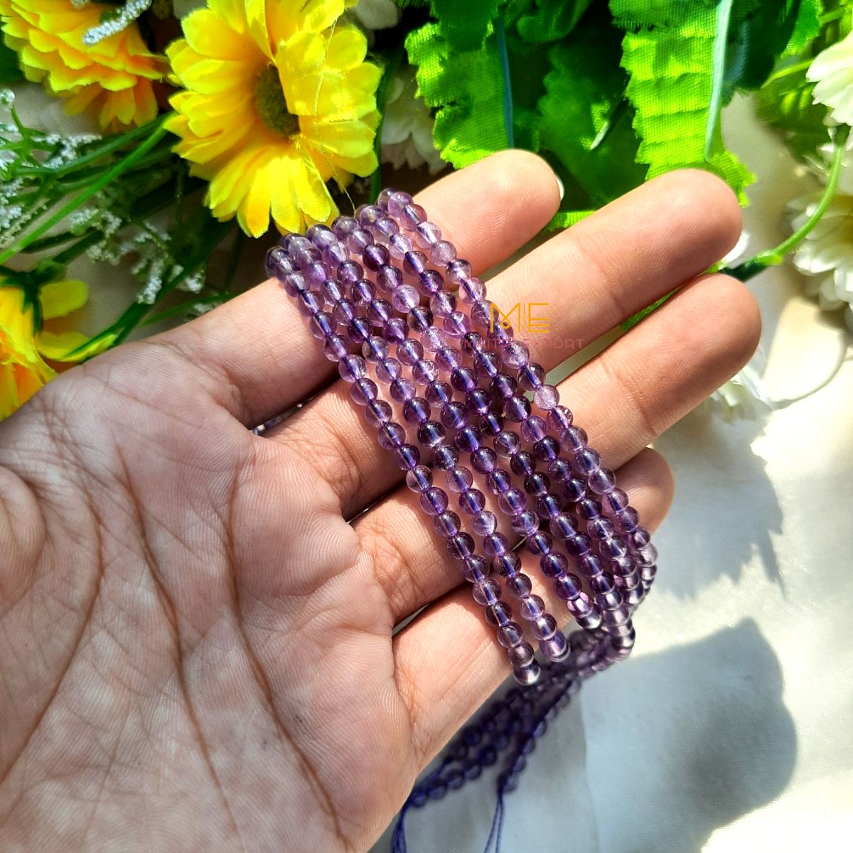 4mm loose crystal beads strands / line / String-Amethyst-Maitri Export | Crystals Store