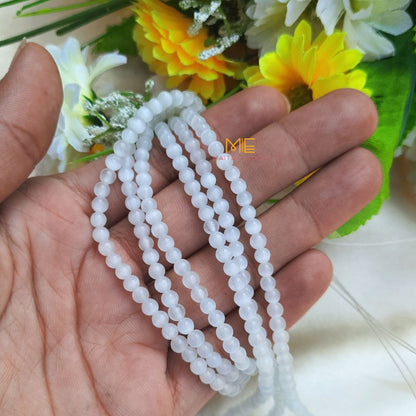 4mm loose crystal beads strands / line / String-Selenite-Maitri Export | Crystals Store