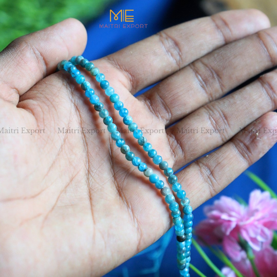 4mm loose crystal beads strands / line / String-Apatite-Maitri Export | Crystals Store