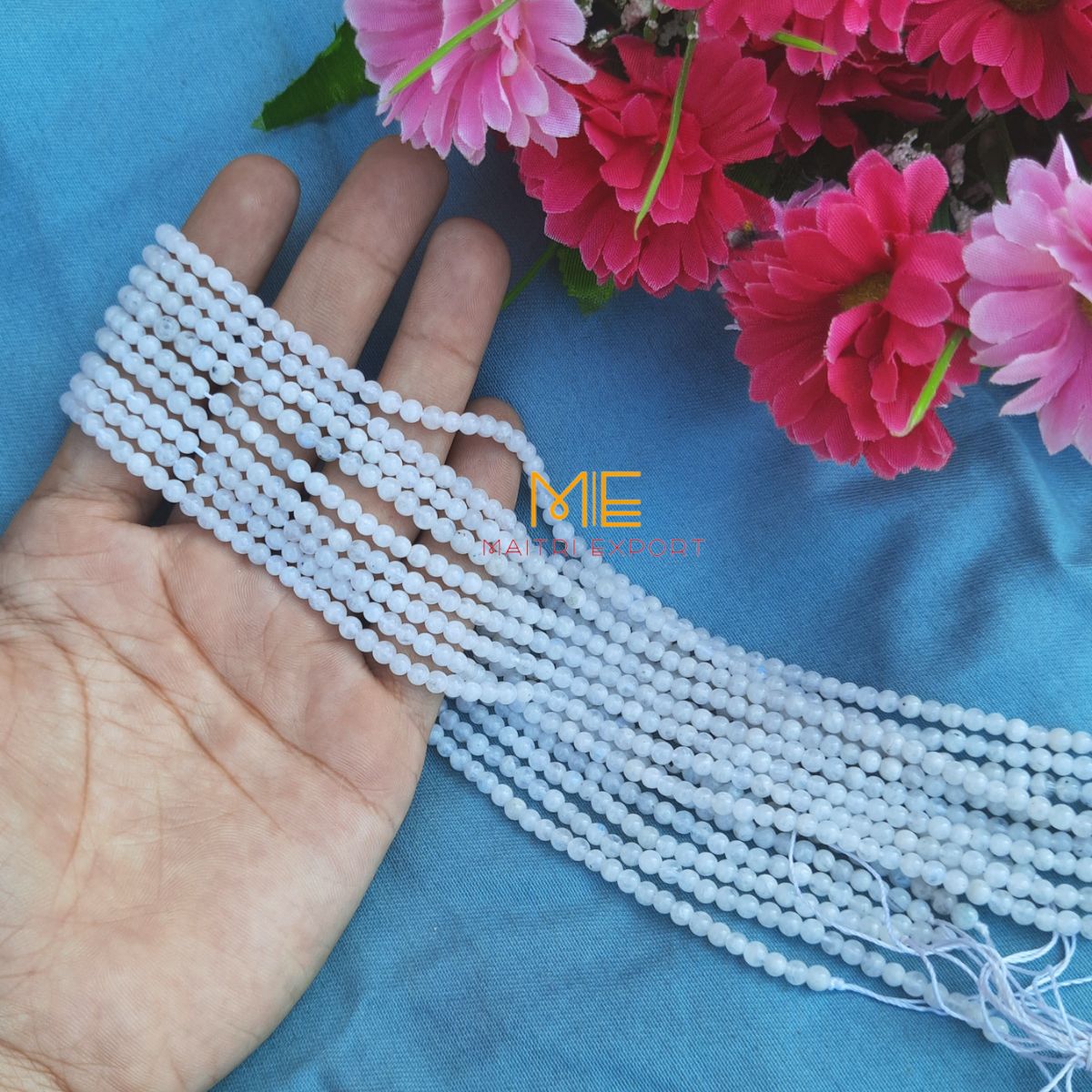 4mm loose crystal beads strands / line / String-Rainbow Moonstone-Maitri Export | Crystals Store