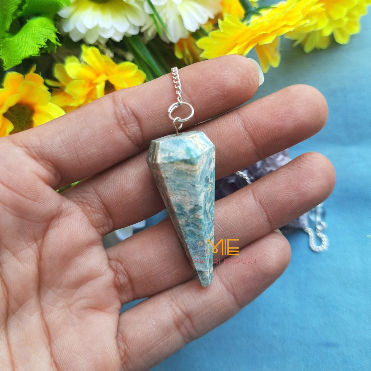 Cone shaped Pendulum-Ruby Fuchite-Maitri Export | Crystals Store