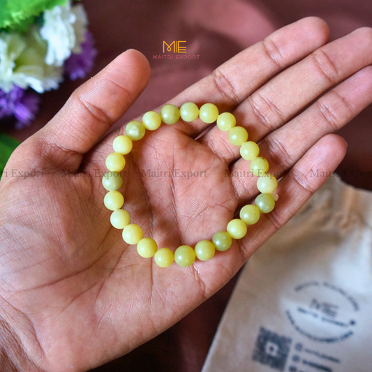 Lemon Quartz 8mm Crystal Healing Bracelet-Maitri Export | Crystals Store