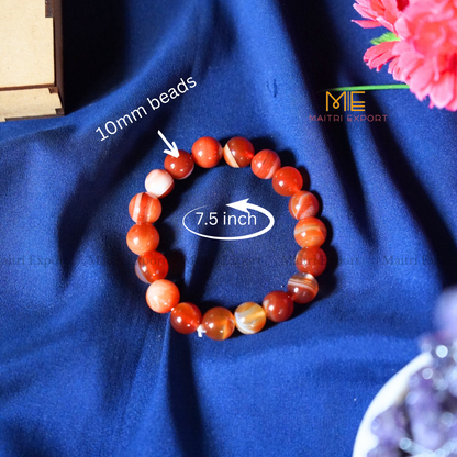 Carnelian Natural Crystal Healing Bracelet-Maitri Export | Crystals Store