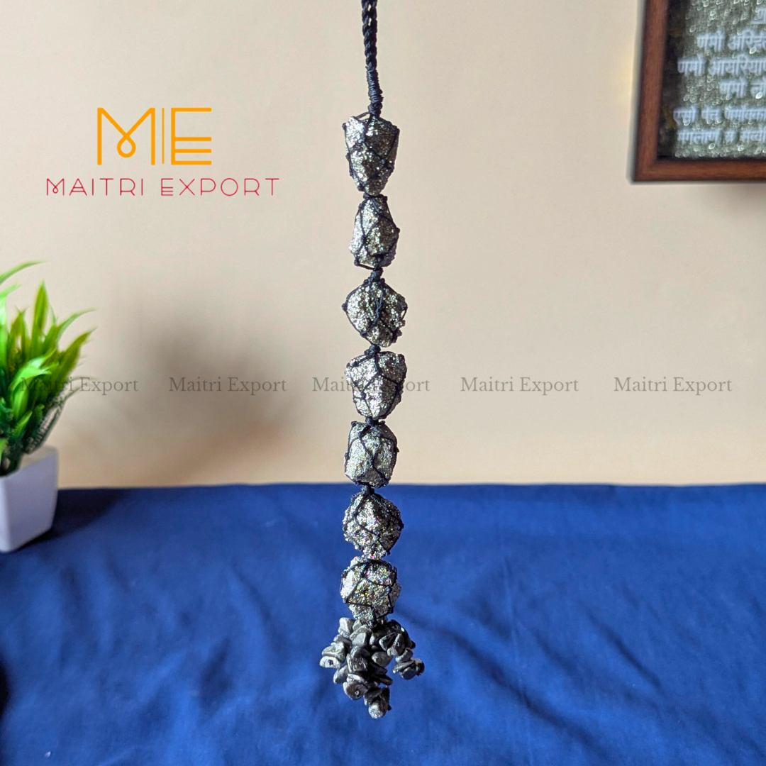 Peru Pyrite Cluster Chips Hanger for home / office / car-Maitri Export | Crystals Store