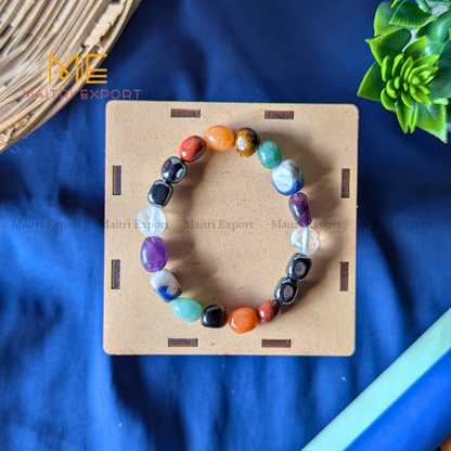 7 Chakra Healing Tumble Bracelet-Maitri Export | Crystals Store