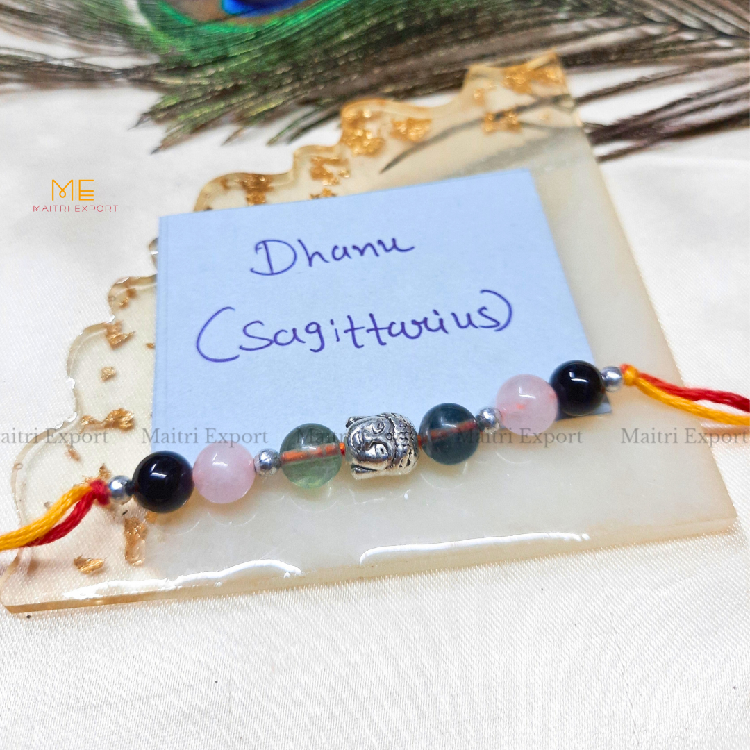 Natural crystal stone based zodiac sign rakhi-Maitri Export | Crystals Store