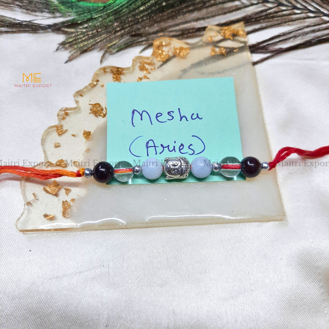 Natural crystal stone based zodiac sign rakhi-Maitri Export | Crystals Store