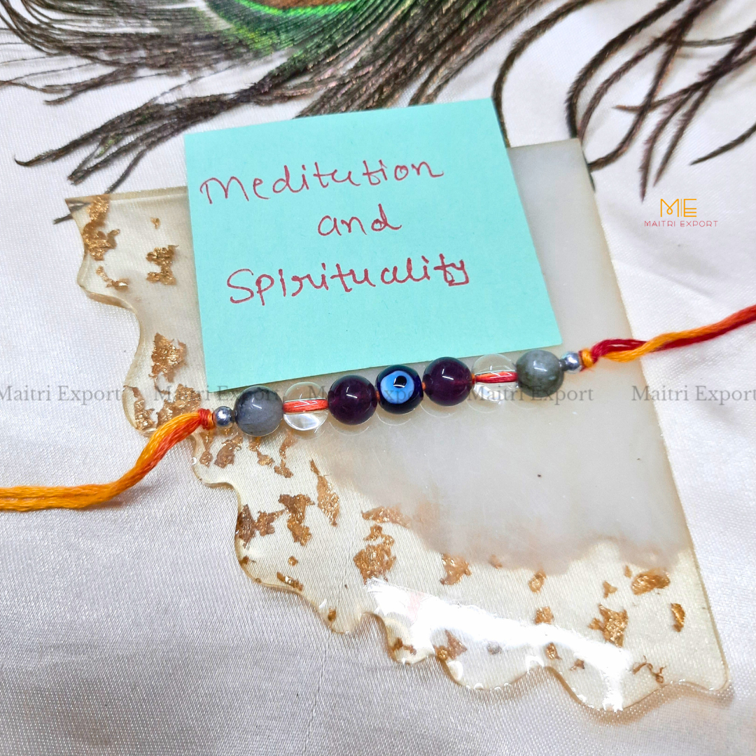 Natural crystal stone purposed rakhi-Maitri Export | Crystals Store