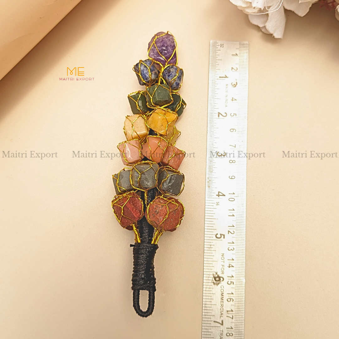 7 Chakra Raw stones Hanger-Maitri Export | Crystals Store