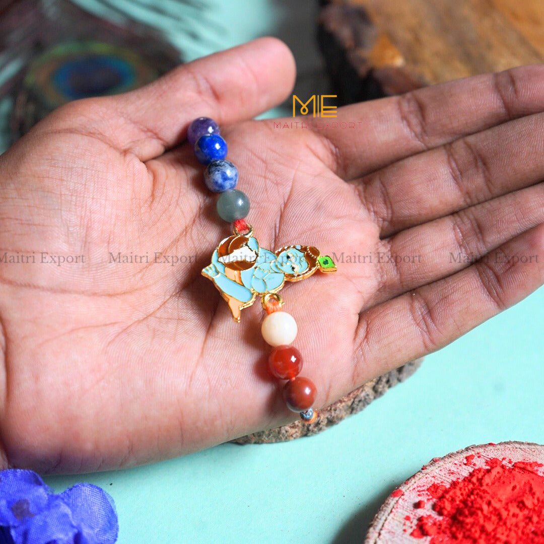 7 chakra stones with kids cartoon charms rakhi.-Krishna-Maitri Export | Crystals Store