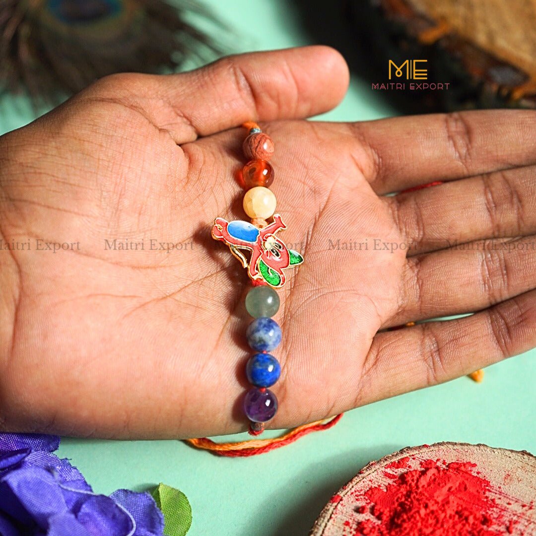 7 chakra stones with kids cartoon charms rakhi.-Jerry-Maitri Export | Crystals Store