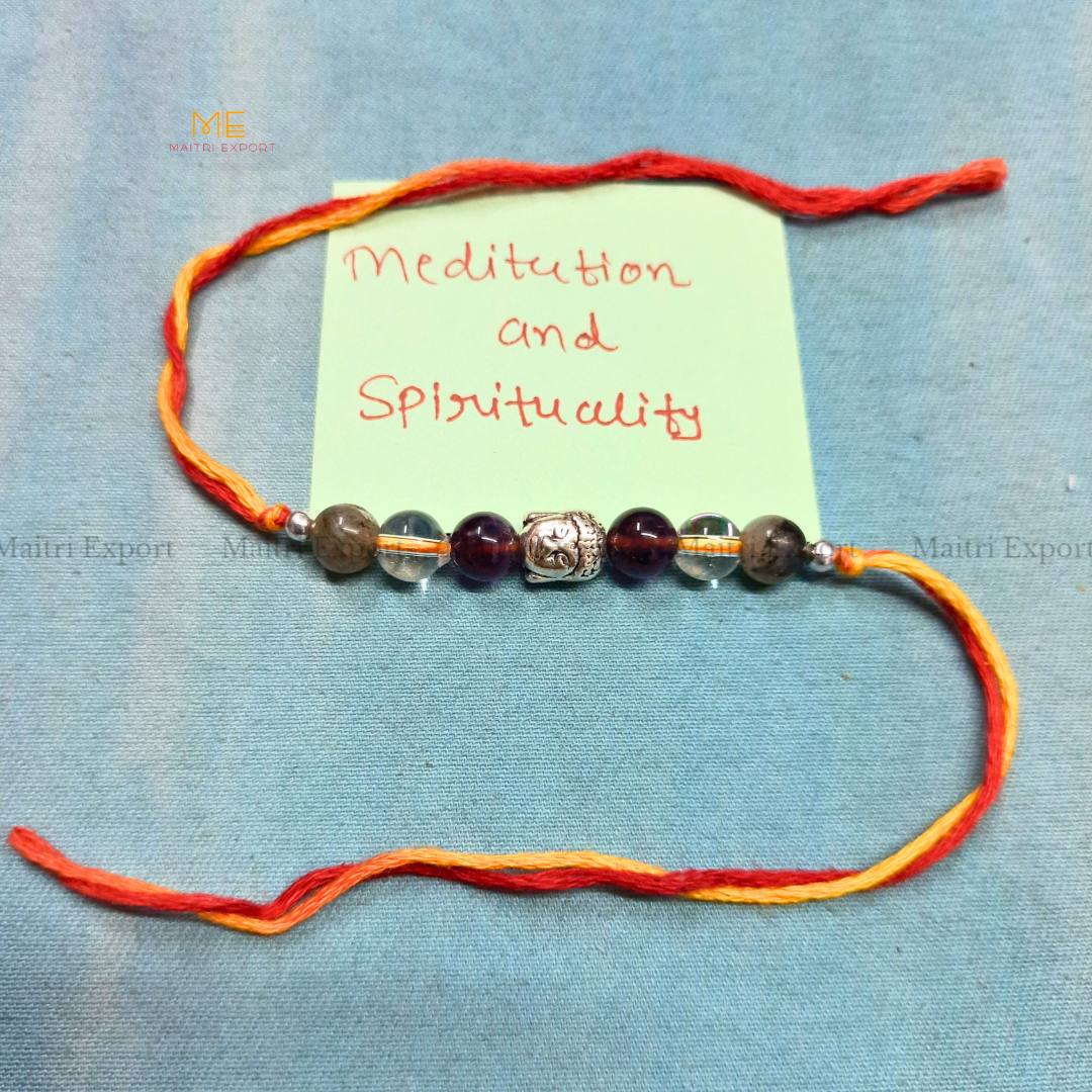 Natural crystal stone purposed rakhi-Maitri Export | Crystals Store