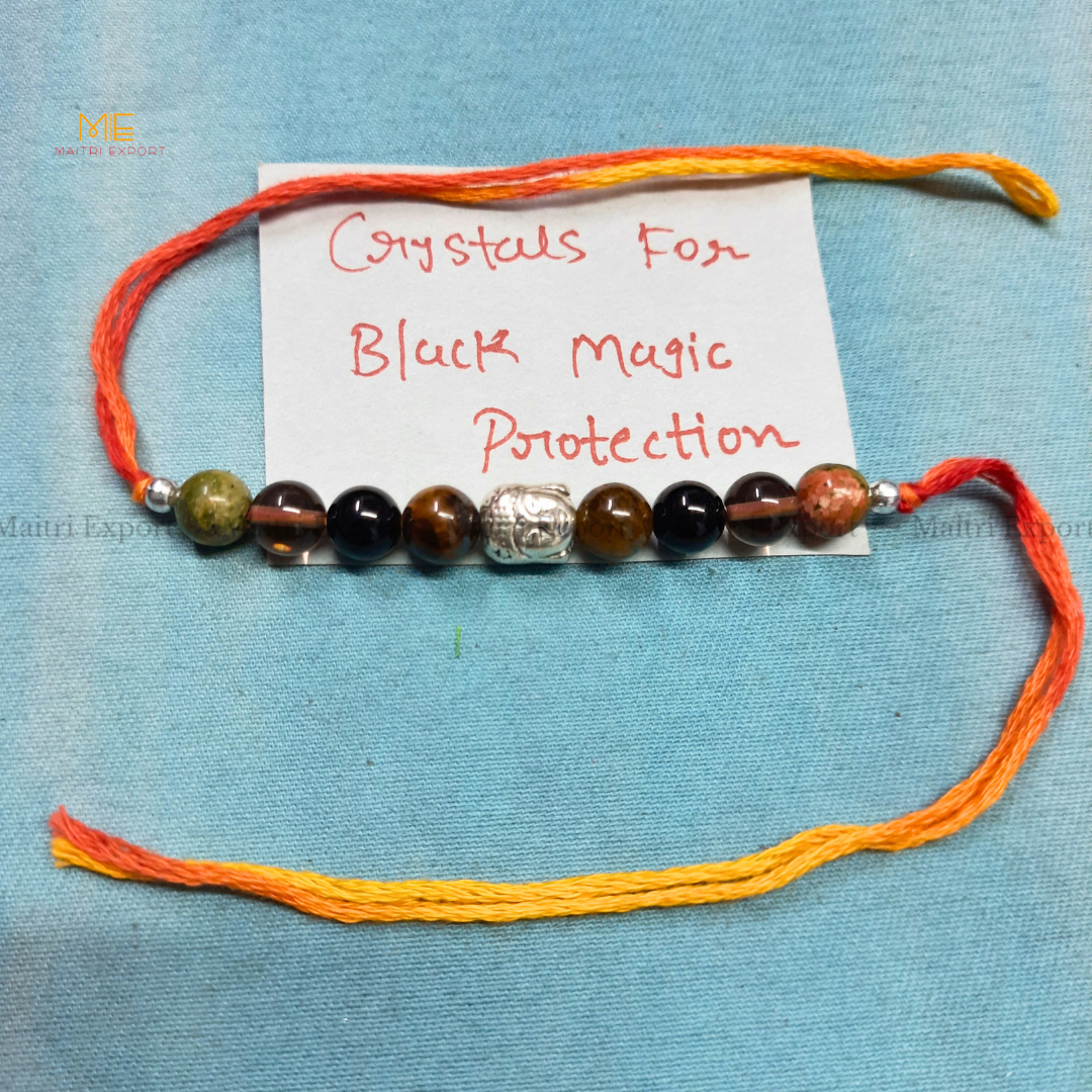 Natural crystal stone purposed rakhi-Maitri Export | Crystals Store